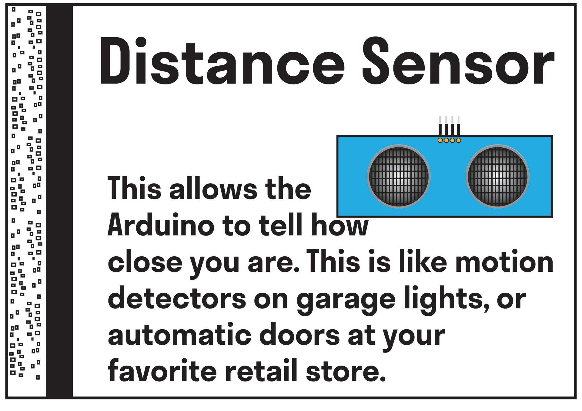 Distance sensor poster